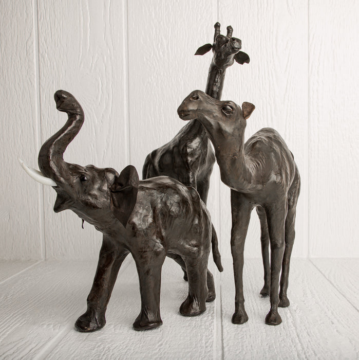 Leather Elephant Sculpture