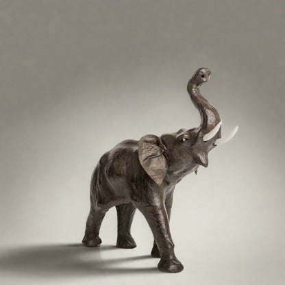Leather Elephant Sculpture