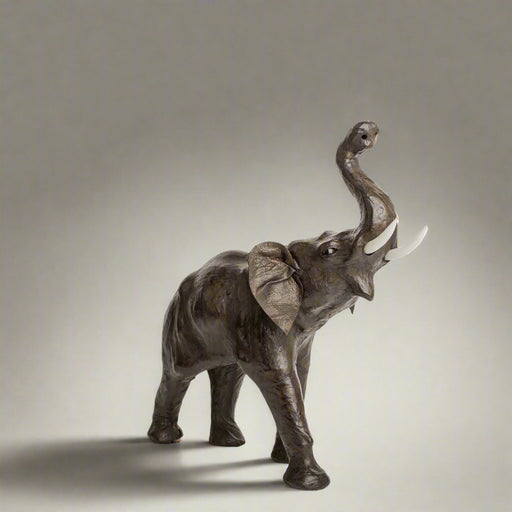 Leather Elephant Sculpture