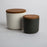 Stoneware and Acacia Canisters (Med)