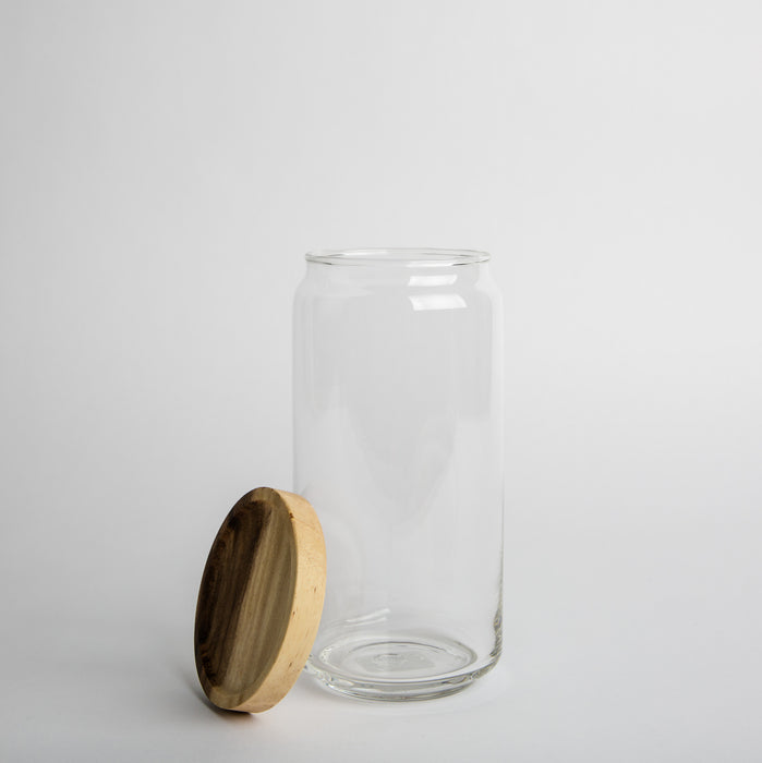 Glass Canister with Acacia Lid (Lrg)