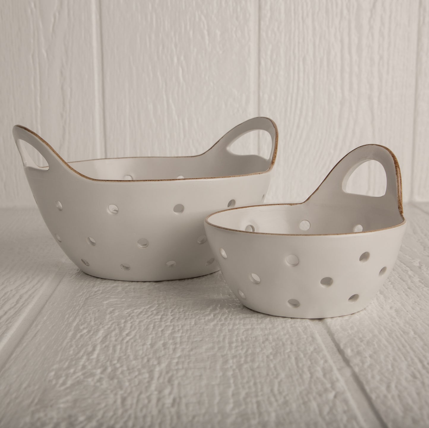 Stoneware Colander with Handles