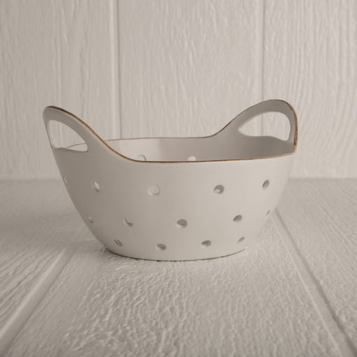 Stoneware Colander with Handles