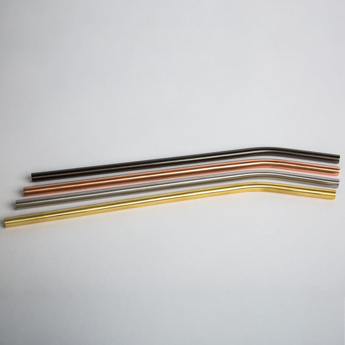 Set of 4 Reusable Metal Straws