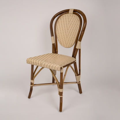 Cream and Beige Mediterranean Bistro Chair (L)
