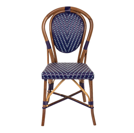 Blue and Azure Mediterranean Bistro Chair (L)