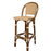 Cream and Beige Mediterranean Bistro Bar Stool with Back (29" h seat) (Double Lignes Verticales)