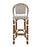 Black, White, and Grey Mediterranean Bistro Bar Stool with Back (29" h seat) (P)