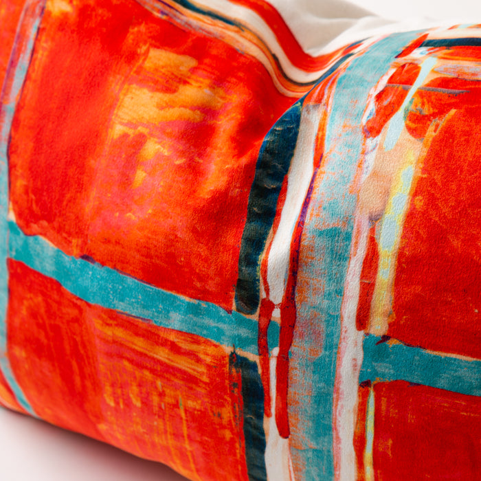 Madras Corail Lumbar Pillow