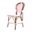 White and Red Mediterranean Bistro Chair (19 Ligne)