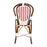 White and Red Mediterranean Bistro Chair (19 Ligne)
