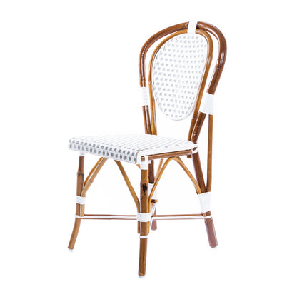 White and Grey Mediterranean Bistro Chair (E)