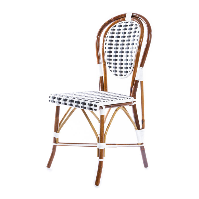 White Black Grey Mediterranean Bistro Chair (39)