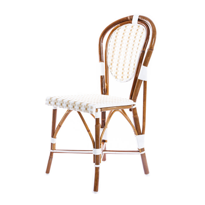 White Cream Beige Mediterranean Bistro Chair (39)