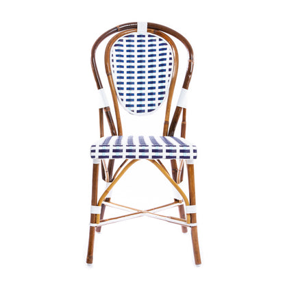 White Blue Azure Mediterranean Bistro Chair (39)