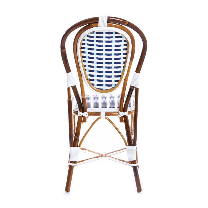 White Blue Azure Mediterranean Bistro Chair (39)