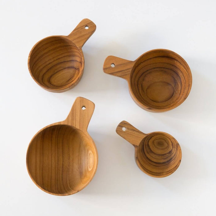 Teak Wood Measuring Cups