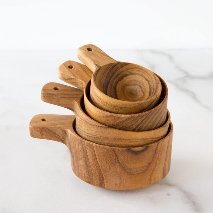 Teak Wood Measuring Cups