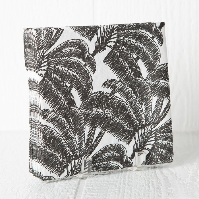 Black Palm Paper Napkins (8")