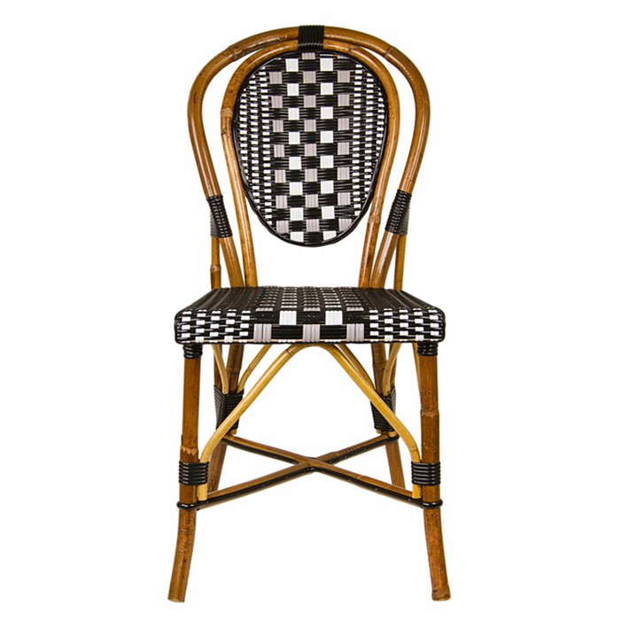 Black, White, Grey Mediterranean Bistro Chair (32-Paris)