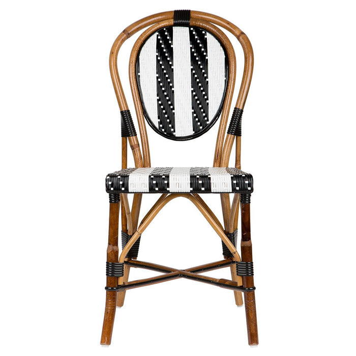 Black & White Mediterranean Bistro Chair