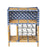 Blue and White Madrid Wine Bar with Removable Tray