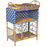 Blue and White Madrid Wine Bar with Removable Tray