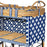 Blue and White Madrid Wine Bar with Removable Tray