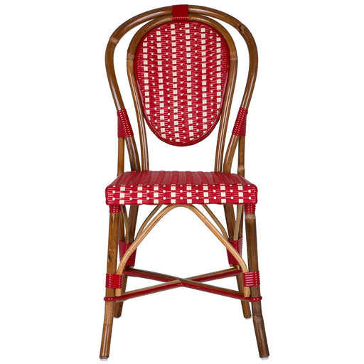 Bordeaux and Cream Mediterranean Bistro Chair (Margaux)