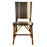 Brown, Cream, Azure & Gold Mediterranean Bistro Square Back Stripe Chair