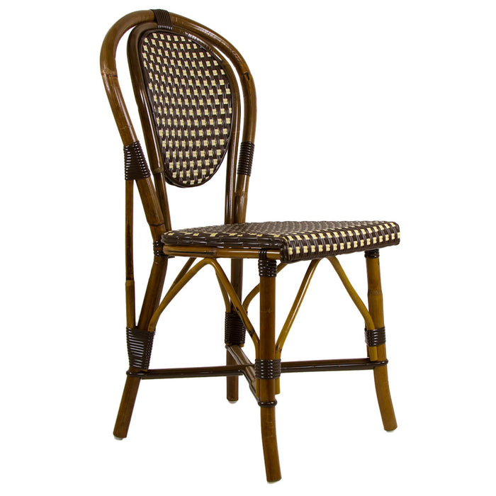 Brown & Cream Mediterranean Bistro Chair (B)