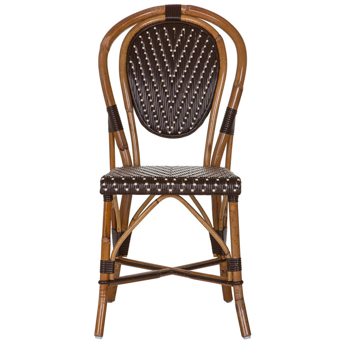 Brown and Cream Mediterranean Bistro Chair (L)