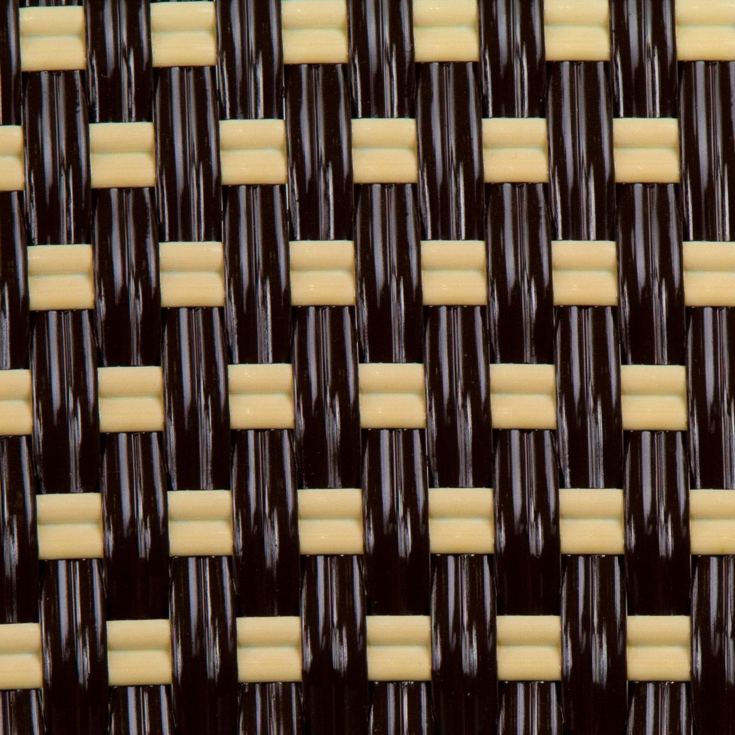Brown & Cream Mediterranean Bistro Chair with Woven Arms (W)