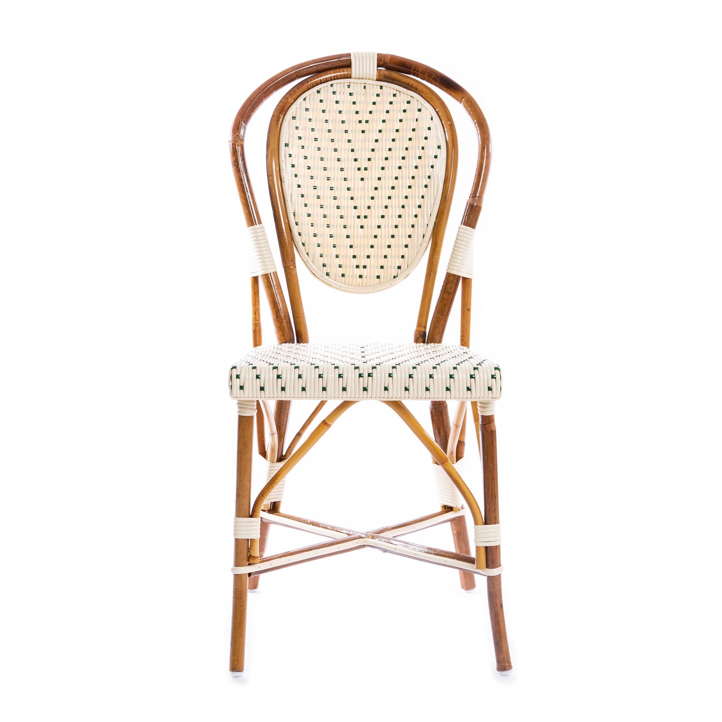 Cream Green Mediterranean Bistro Chair (L)