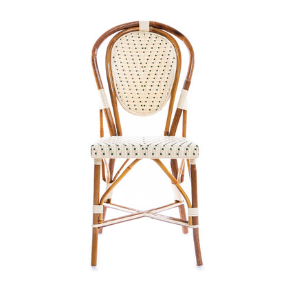 Cream Green Mediterranean Bistro Chair (L)