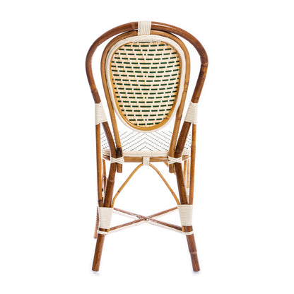 Cream Green Mediterranean Bistro Chair (L)