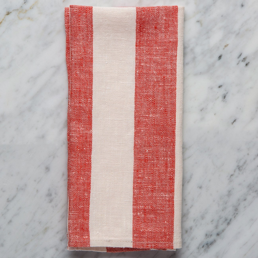 Cherry Red Philippe Linen Hand Towel