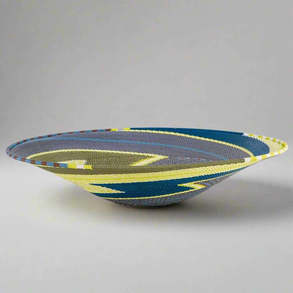 Colorful Telephone-Wire Weave Baskets