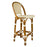 Cream Bar Height Mediterranean Bistro Bar Stool with Back (29" h. seat) (E)