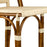 Cream Bar Height Mediterranean Bistro Bar Stool with Back (29" h. seat) (E)