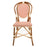 Cream and Bordeaux Mediterranean Bistro Chair (E)