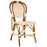 Cream and Bordeaux Mediterranean Bistro Chair (L)