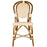 Cream and Bordeaux Mediterranean Bistro Chair (L)