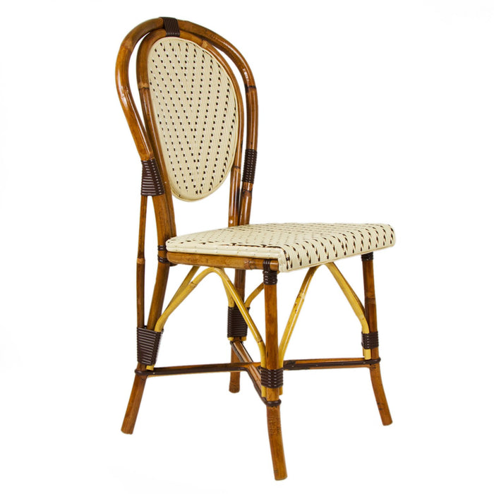 Cream & Brown Mediterranean Bistro Chair (L)