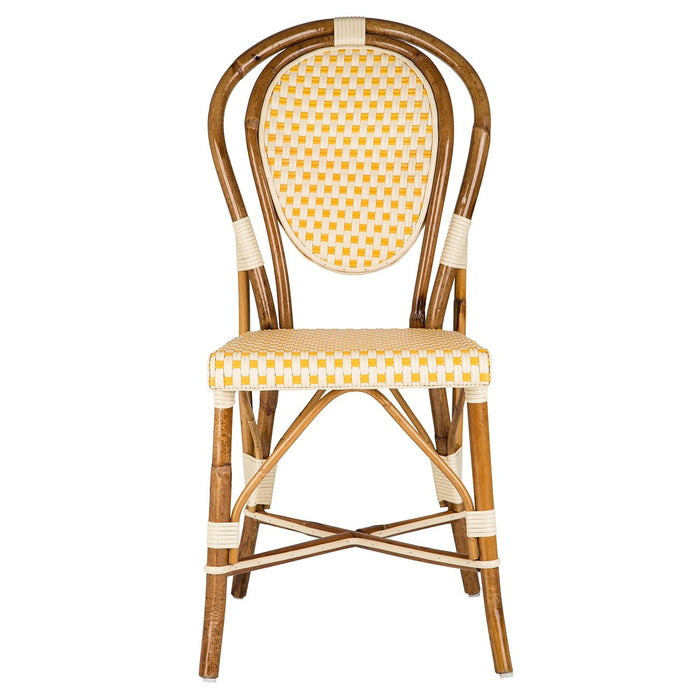 Cream & Orange Mediterranean Bistro Chair (E)