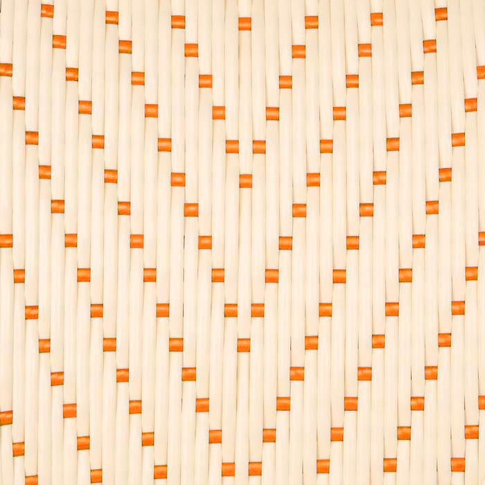 Cream and Orange Mediterranean Bistro Chair (L)