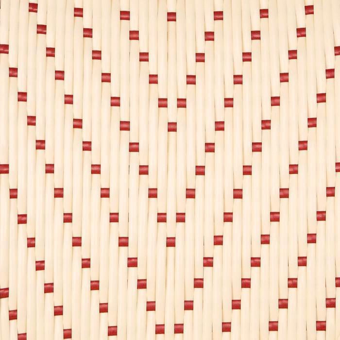 Cream and Red Mediterranean Bistro Chair (L)