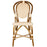 Cream and Red Mediterranean Bistro Chair (L)