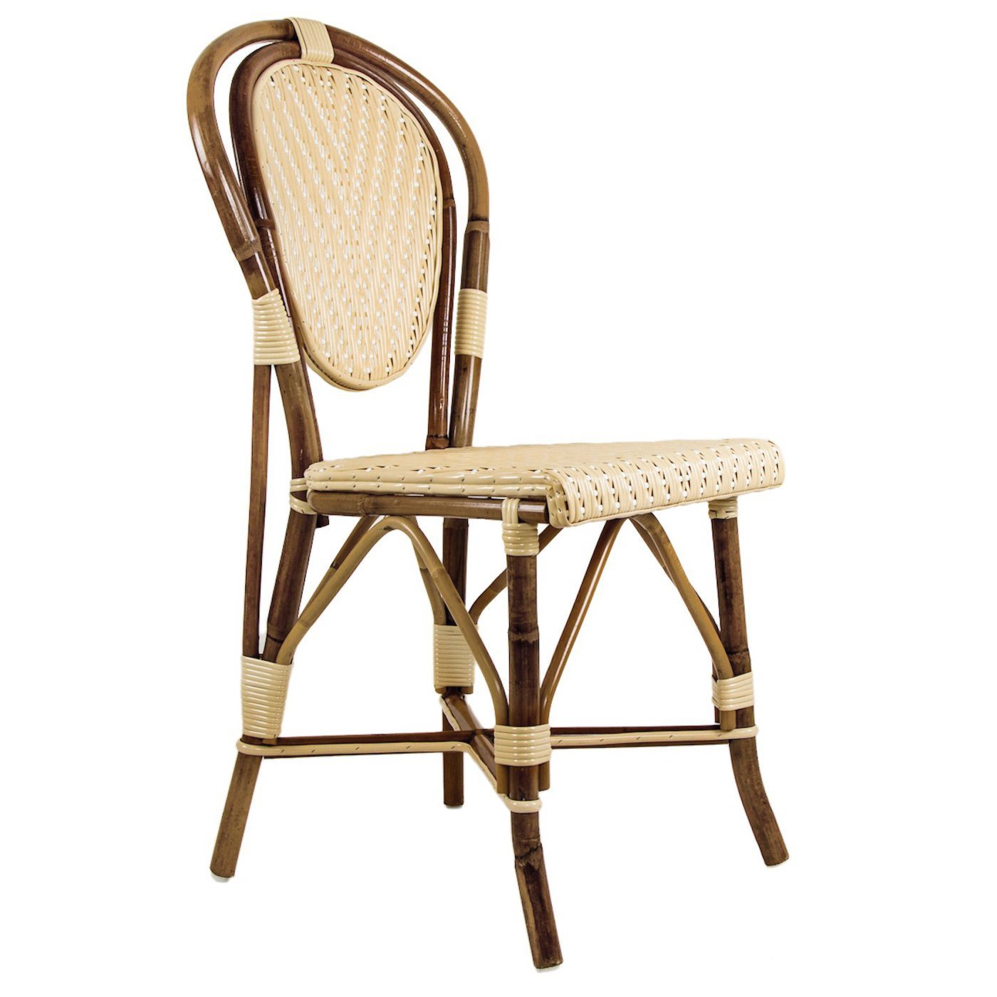 Cream and White Mediterranean Bistro Chair (L) - Maison Midi