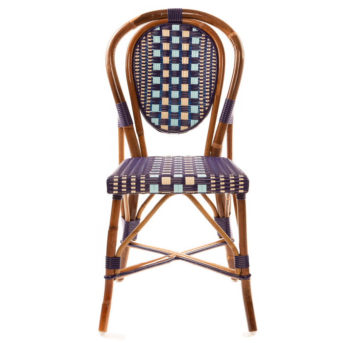 Dark Blue, Cream, Azure Mediterranean Bistro Chair (32-paris)